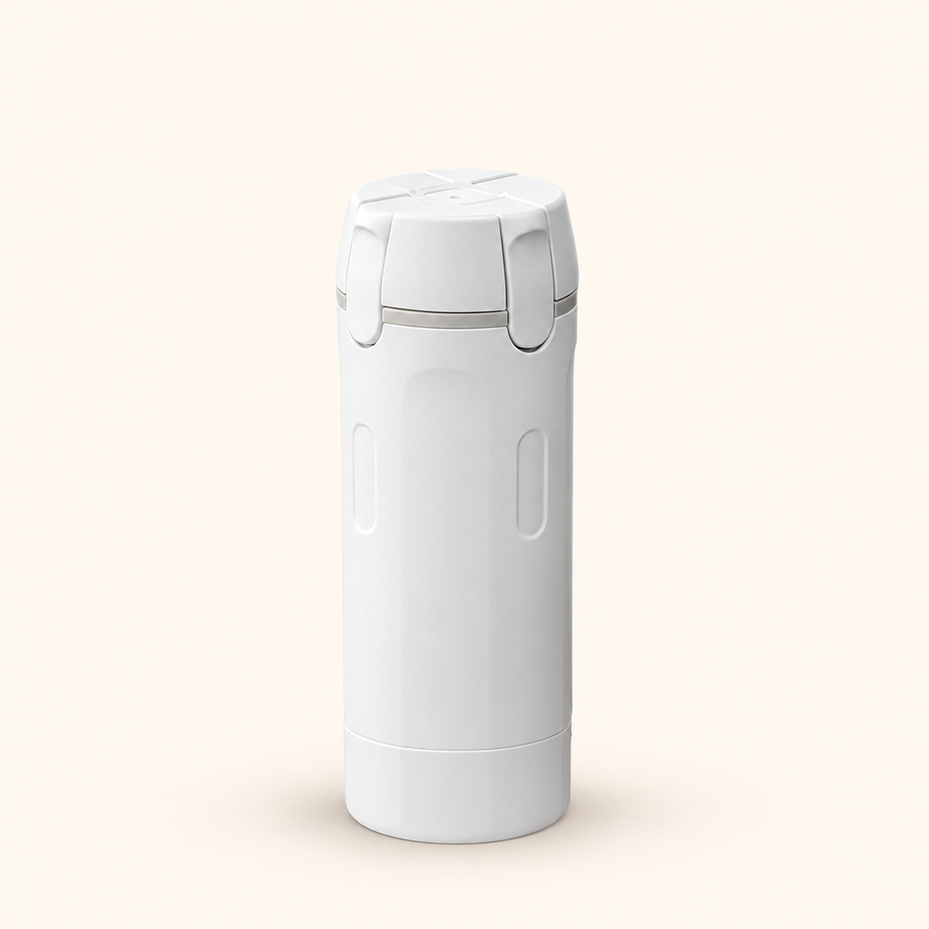 Le Quatuor Boncurio, distributeur de voyage 4 en 1 blanc
